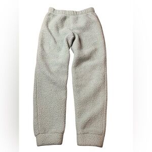 Love, Fire Sage Green Sherpa Joggers - Cozy Lounge Pants - Large